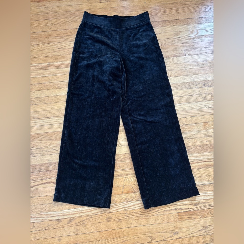 LOFT Black Velour Trousers